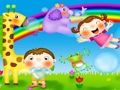 Laro Cartoon giraffe puzzle online