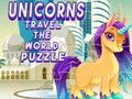 Laro Ang mga unicorn ay naglalakbay sa puzzle ng mundo online