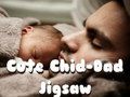Laro Cute Bata-Tatay Itinaas ng Jigsaw  online