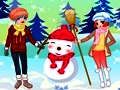 Laro Mga Bata at Snowman Dress Up  online