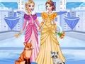 Laro Ang Icy Dress Up nina Elsa at Anna  online