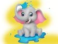 Laro Pangkulay na Aklat: Elephant Spraying Water  online