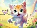 Laro Jigsaw Puzzle: Kuting na May Paru-paro  online