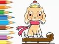 Laro Pangkulay na Aklat: Dog-Riding-Sled  online