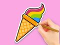 Laro Pangkulay na Aklat: Rainbow Ice Cream  online