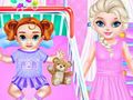 Laro Little Elsa Caring Day online