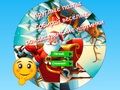 Laro Round jigsaw Puzzle Mangolekta ng mga nakakatawang larawan ng Pasko  online