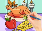 Laro Pangkulay na Aklat: Thanksgiving Turkey Meal  online