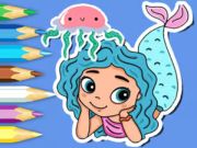 Laro Pangkulay na Aklat: Jellyfish Mermaid  online