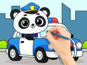 Laro Pangkulay na Aklat: Police Panda  online