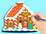 Laro Pangkulay na Aklat: Gingerbread Hut  online