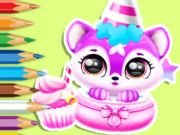 Laro Kulay ng pangkulay: Kaarawan ni Baby Fluff  online