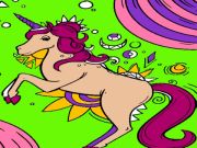 Laro Mahiwagang mga pahina ng pangkulay na unicorn  online
