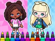 Laro Pangkulay na Aklat: Aha World Sporty Girl  online