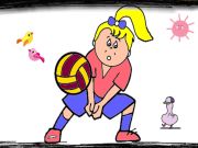 Laro Volleyball masaya pangkulay online