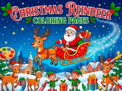 Laro Christmas Reindeer Coloring Pages online