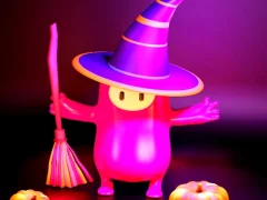 Laro Fall Guys Halloween Puzzle online