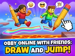 Laro Obby online with friends: Draw and Jump! online
