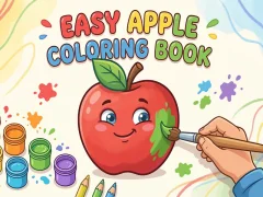Laro Easy Apple Coloring Book online