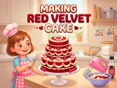 Laro Making Red Velvet Cake online
