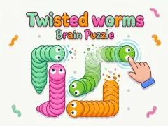 Laro Twisted worms Brain Puzzle online