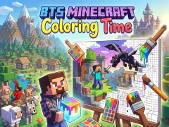 Laro BTS Minecraft Coloring Time online