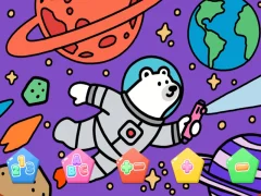Laro Color By Code Space Bear online