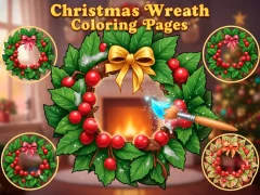 Laro Christmas Wreath Coloring Pages online