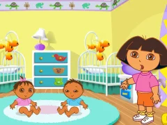 Laro Dora the Explorer Dora's Playtime with the Twins online