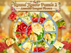 Laro Round jigsaw Puzzle 2 - Assemble Bouquet flowers online