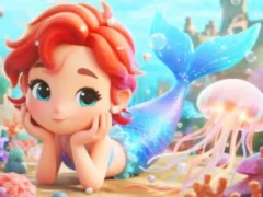 Laro Jigsaw Puzzle: Chibi Mermaid Marshmallow Jellyfish online