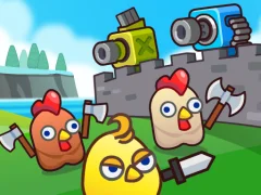 Laro Merge Cannon: Chicken Defense online