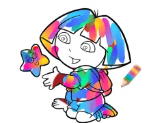 Laro Jungle Girl: Coloring Pages online