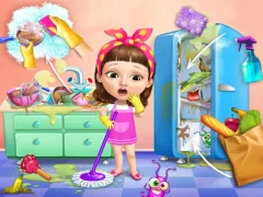 Laro Sweet Baby Girl Cleanup Messy House online