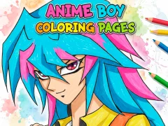 Laro Anime Boy Coloring Pages online