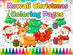 Laro Kawaii Christmas Coloring Pages online