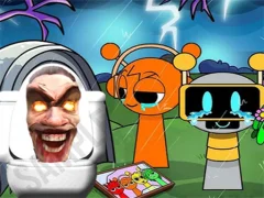 Laro Sprunki Castle Panic Skibidi Toilet online