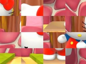 Laro Hello kitty video puzzle online