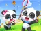Laro Jigsaw Puzzle: Baby Panda Spring Outing online