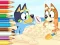 Laro Coloring Book: Bluey On The Beach online