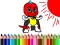 Laro Back To School: Mask Boy Coloring online