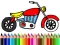 Laro Back To School: Motorbike Coloring online