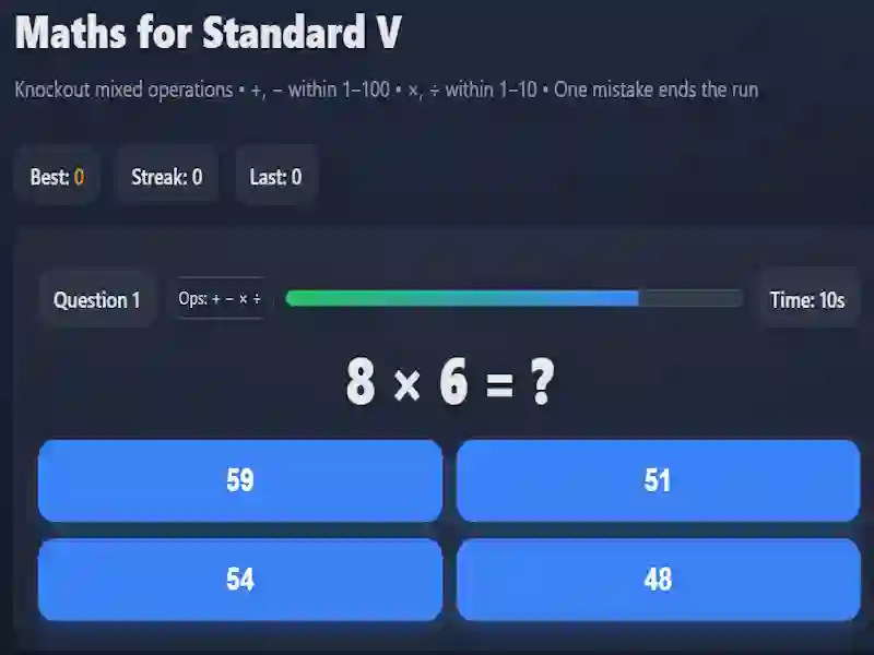 Laro Maths for Standard V online