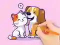 Laro Coloring Book: Dog And Cat online