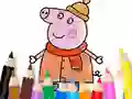 Laro Coloring Book: Mommy Pig Winter online