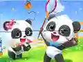 Laro Jigsaw Puzzle: Baby Panda Spring Outing online