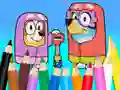Laro Coloring Book: Bluey Flossing Grannies online