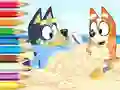 Laro Coloring Book: Bluey On The Beach online