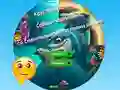 Laro Round Jigsaw Puzzle Collect Pictures of Funny Ocean Inhabitants online
