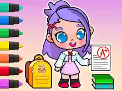 Laro Coloring Book: Avatar School Day online